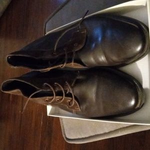 Stacy Adams Brown Leather and suede high top shoes size 12